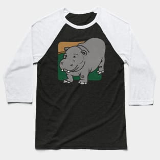 Cute Hippo Baseball T-Shirt